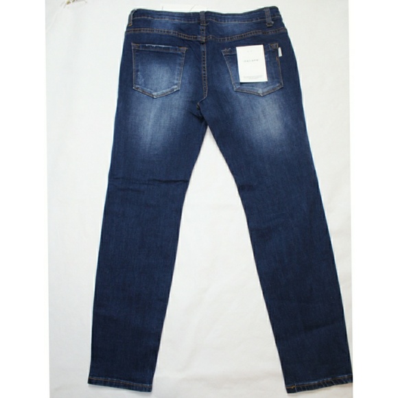 Nature by KanCan Mid Rise Dark Destroyed Jean - Picture 3 of 4